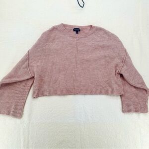Topshop Cropped Pink Sweater